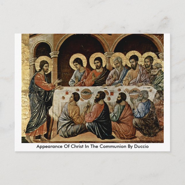 Carte Postale Apparence Du Christ Dans La Communion Par Duccio (Devant)