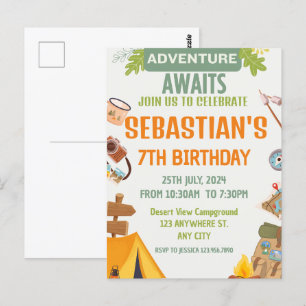 Carte Postale Appel à tous les campeurs heureux Camping