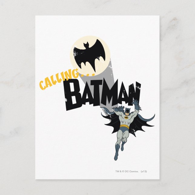 Carte Postale Appel de Batman Graphic (Devant)