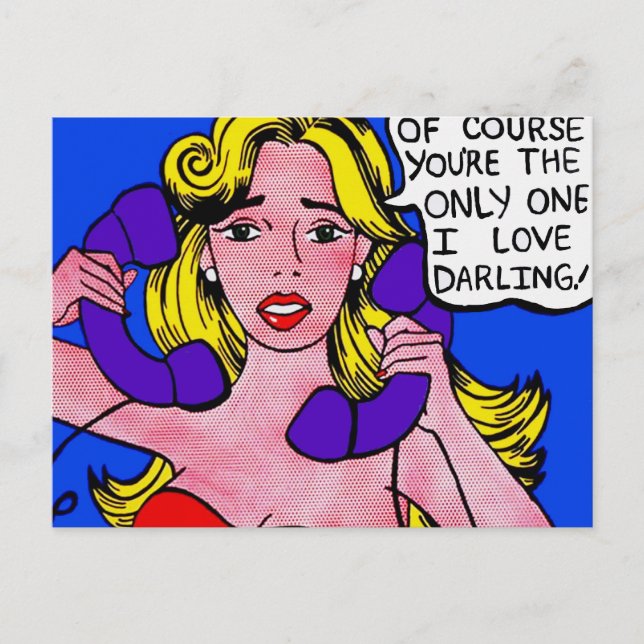 Carte Postale Appeler en attente, produits d'art comique (Devant)