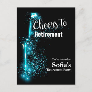 Carte Postale applaudissements à la retraite invitation par cart