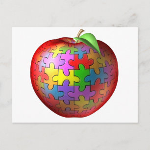Carte Postale Apple de puzzle 3D