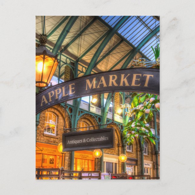 Carte Postale Apple Market Covent Garden Londres (Devant)