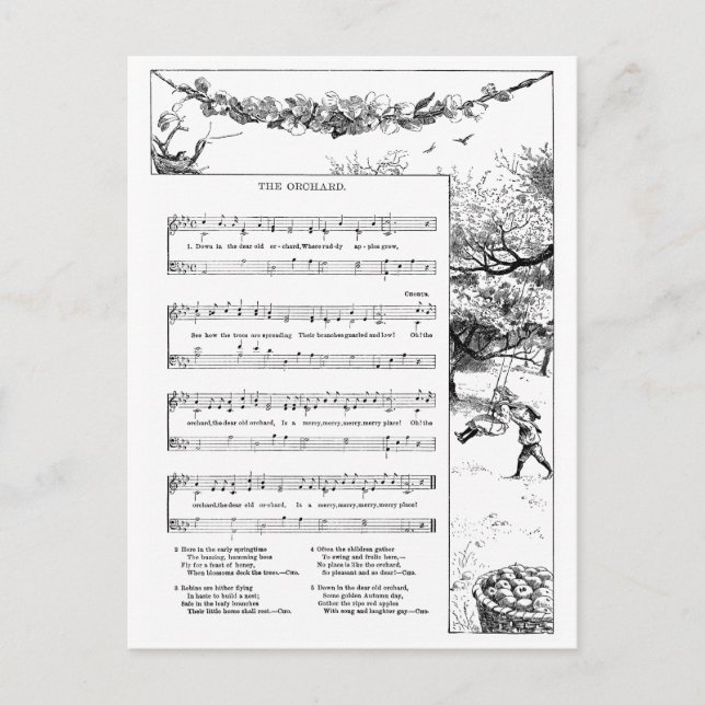 Carte Postale Apple Orchard Song (Devant)