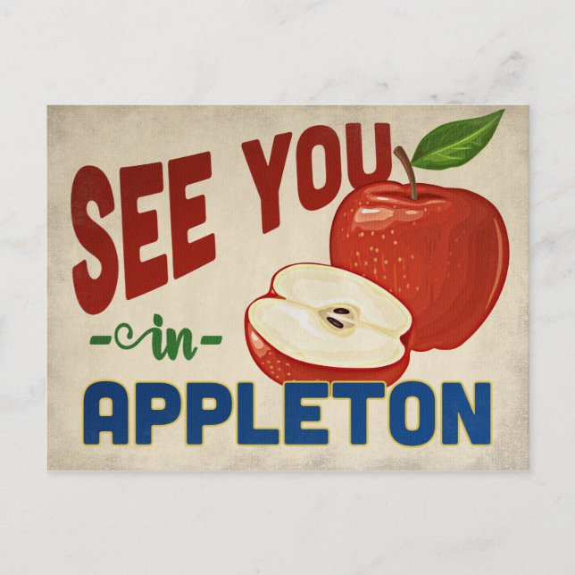 Carte Postale Appleton Wisconsin Apple - Vintage voyage (Devant)