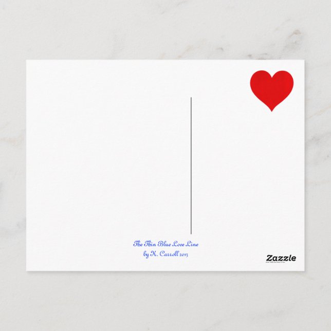 Carte Postale Application de la loi Appréciation, Merci, amour (Dos)