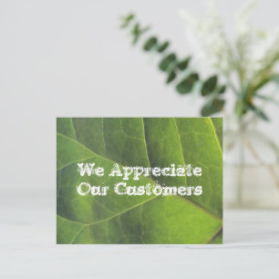 Carte Postale Appréciation du client Bright Green Leaf Business