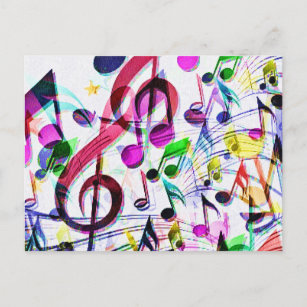 Notes Musique Joyeux Anniversaire Cartes Postales Pas De Quantite Minimum Zazzle