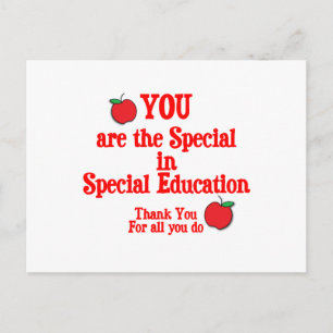 Carte Postale Appréciation pour l'éducation spéciale