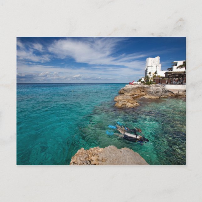 Carte Postale Apprendre À La Plongée Sous-Marine, Cozumel Mexiqu (Devant)