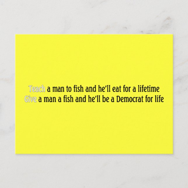 Carte Postale Apprendre à un homme à pêcher (Devant)