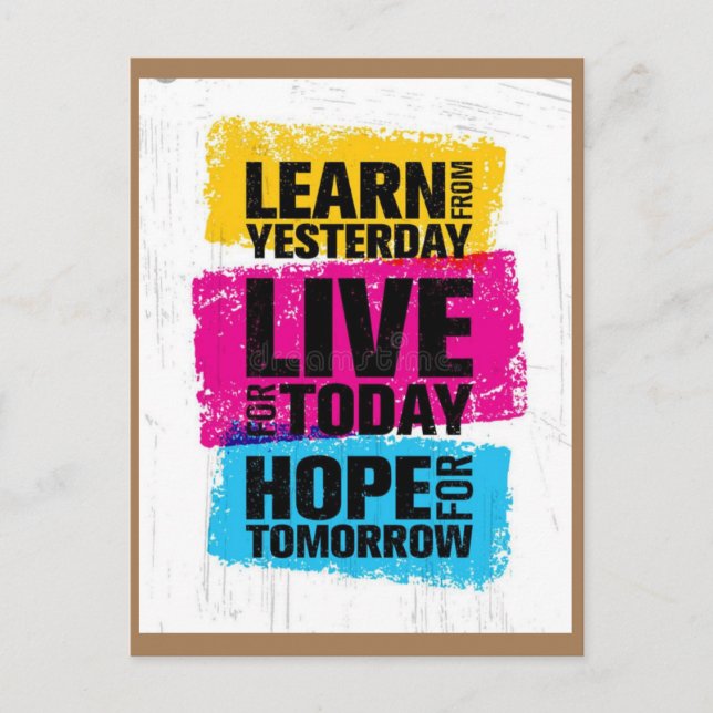 Carte Postale apprendre aujourd'hui (Devant)