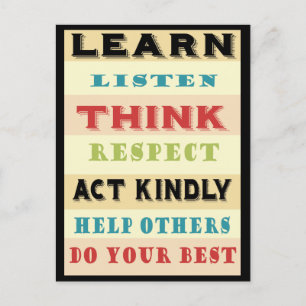 Carte Postale Apprendre aux enseignants