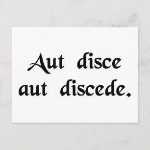 Carte Postale Apprendre ou partir