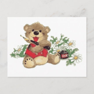 Carte Postale Apprenez-Moi À Écrire Bear transparent
