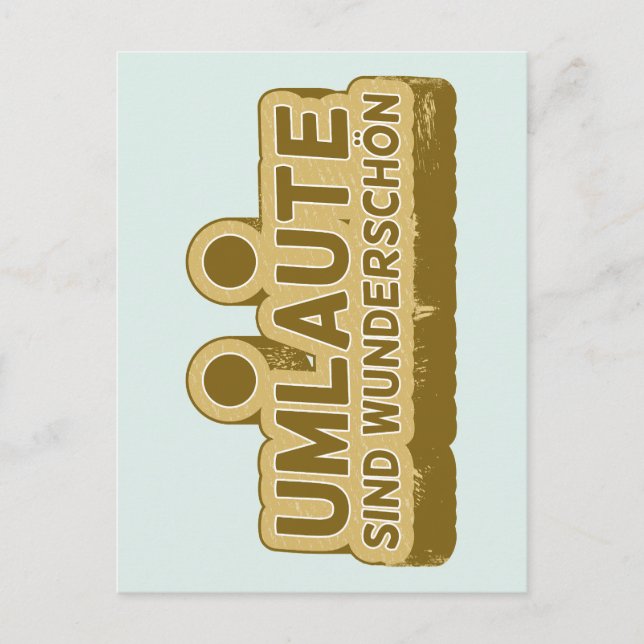 Carte Postale Apprentissage de la langue allemande UMLAUT (Devant)