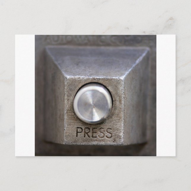 Carte Postale Appuyez sur le bouton (Devant)