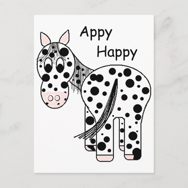 Carte Postale Appy Happy - Leopard Appaloosa (Devant)