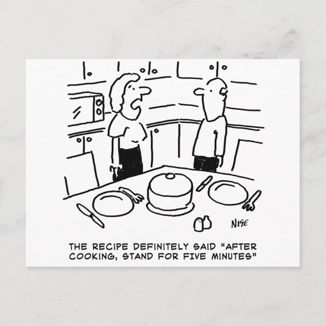 Carte postale après avoir cuisiné (Devant)