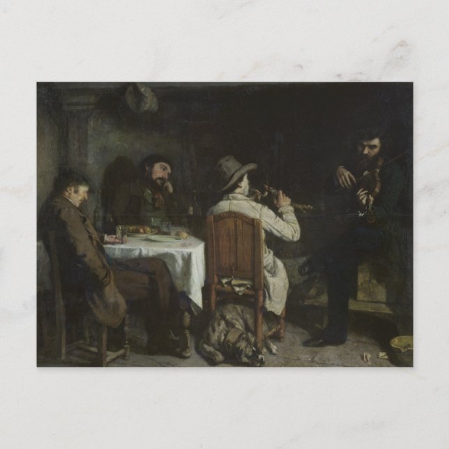 Carte Postale Après le dîner à Ornans, 1848 (Devant)
