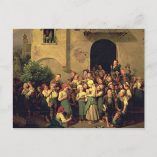 Carte Postale Après l'école, 1844