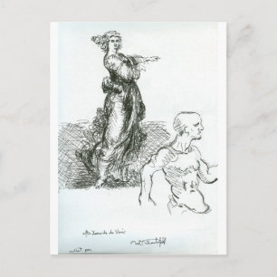 Carte Postale Après Léonard de Vinci "Allez-y !"