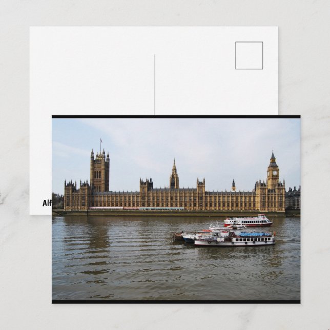 Carte Postale Après-midi à Westminster (Devant / Derrière)
