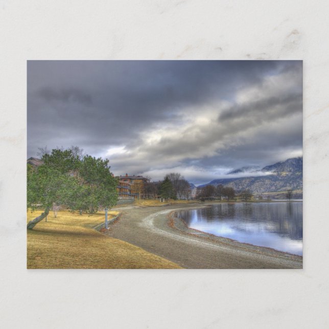 Carte Postale Après-midi d'automne orageux à la plage (Devant)