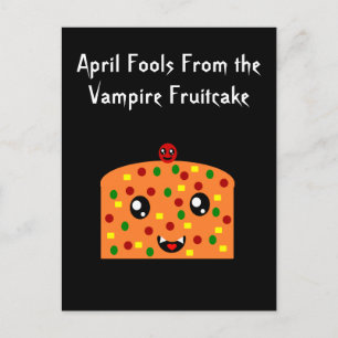 Carte Postale April Fools du gâteau de fruit Vampire