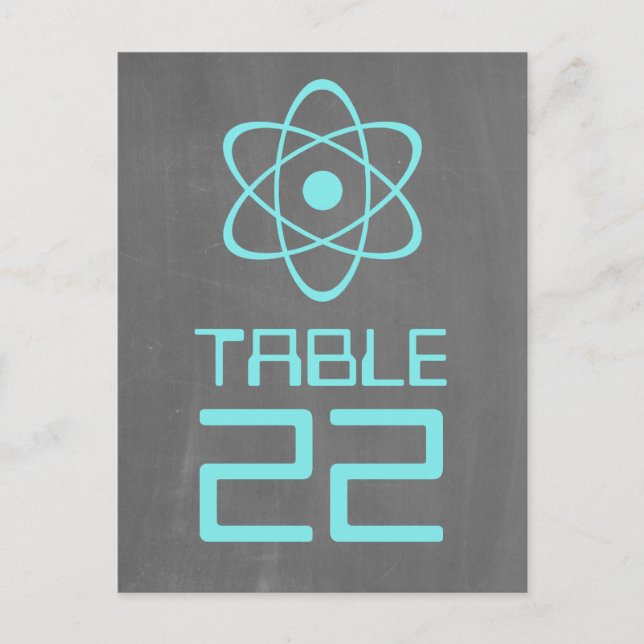 Carte postale Aqua Atomic Chalkboard (Devant)