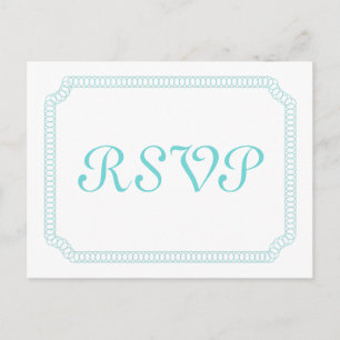 Carte postale Aqua Encerclée Ticket RSVP