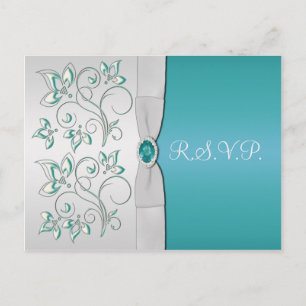 Carte postale Aqua-marine et Silver R.S.V.P.