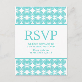 Carte postale Aqua Modern Deco RSVP