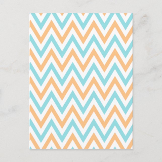 Carte Postale Aqua- pêche, Chevron Zigzag (Devant)