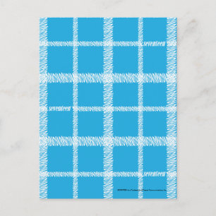 Carte Postale Aqua Plaid