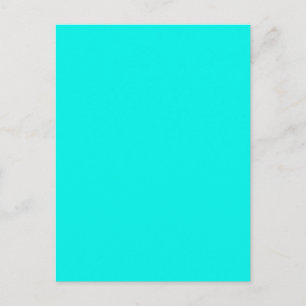 Carte Postale Aqua Turquoise Neon bleu fluorescent Personnalisé