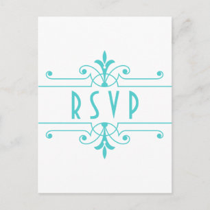 Carte postale Aqua v2 Fancy Ornamy RSVP