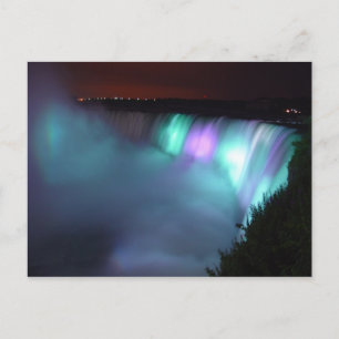 Carte postale Aqua violet de nuit de Niagara Falls
