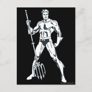 Carte Postale Aquaman avec Pitchfork BW