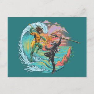 Carte Postale Aquaman & Black Manta Raz-de-marée