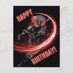 Carte Postale Aquaman   Black Manta Red Swipe Graphic