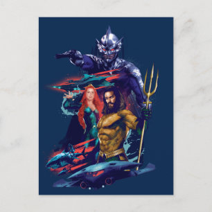 Carte Postale Aquaman   King Orm contre Mera et Aquaman