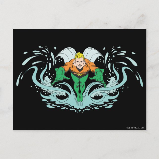 Carte Postale Aquaman Lunging Forward (Devant)