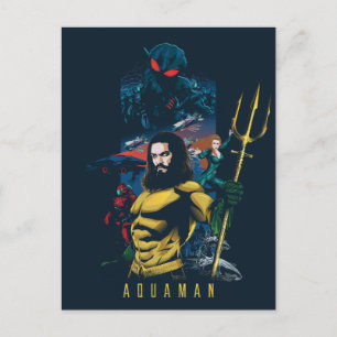Carte Postale Aquaman   Orin, Mera et Black Manta Graphic