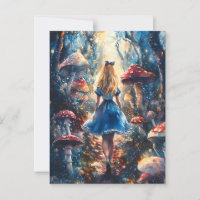 Aquarelle Alice au pays des merveilles