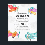 Carte Postale Aquarelle Avions Nuages Sky Kid Avion Anniversaire<br><div class="desc">Aquarelle Avions Nuages Sky Kid Avion Invitation d'anniversaire</div>