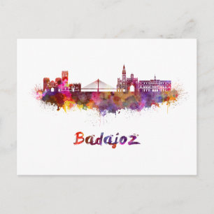 Carte Postale Aquarelle Badajoz