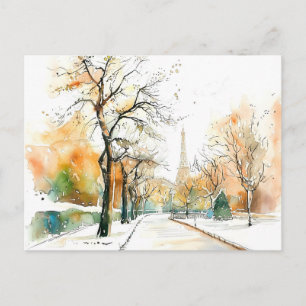 Carte Postale Aquarelle Berlin Funkturm Automne