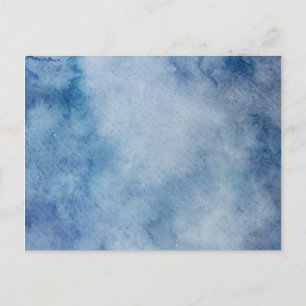 Carte Postale Aquarelle bleue Texture