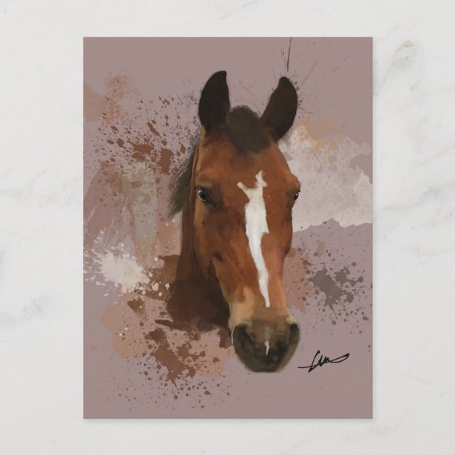 Carte Postale Aquarelle Brown (Devant)